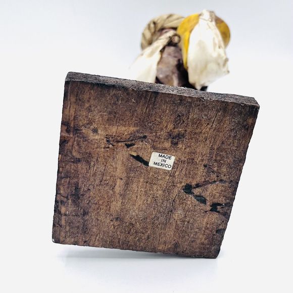 Vintage Set Of 2 Papier-Mâché Paper Mexican Men Dolls 12" ea. Handmade In Mexico - Picture 13 of 13